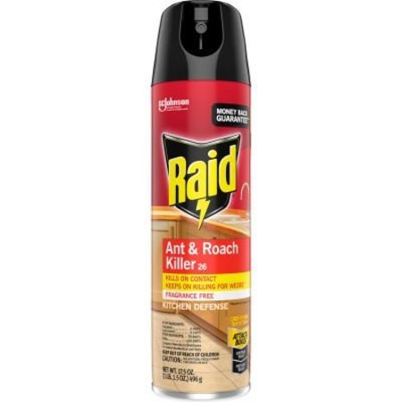 UNITED STATIONERS SUPPLY Raid, Fragrance Free Ant and Roach Killer, 17.5 oz Aerosol Can, 12/Carton SJN333822